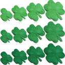 Junkin 60 Pcs St. Patrick's Day Cutouts Classroom Bulletin Border Decoration Shamrock Gold Hat Beer Mug Irish Shoes Cutouts for St. Patrick's Day(Glitter Clover)