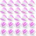 Vicenpal 20 Pcs Santa Hat, Christmas Hat Bulk Plush Unisex Xmas Hats for Adults Women & Men Party Costume (Light Purple)