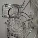 SunnyPoint Bathroom Heavyweight Toilet Tissue Paper Roll Storage Holder Stand with Reserve and Shelve, The Reserve Area Has Enough Space to Store Mega Rolls. (Chrome)