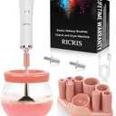 RICRIS Electric Makeup Brush Cleaner and Dryer Machine - Super Fast Clean and Dry Make Up Brushes - Automatic Cosmetic Brush Spinner Washer Tools