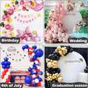 OurWarm 8.2FT & 6FT Balloon Arch Stand Kit, Black Half Arch Balloon Stand with Base for Floor, Free Bending Top Balloon Column Kit for Wedding Birthday Baby Shower Graduation Party Decorations