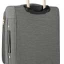 Steve Madden Designer-Gepckkollektion Leichter Softside-Koffer fr Damen und Herren strapazierfhige 50,8 cm groe Tragetasche mit 4 rollenden Spinner-Rdern, Peek-a-boo Grey, 20in, Carry on Bag With