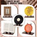 RattanView 1 Pcs Wood Plate Stand for Display Plate Holder Display Frame Picture Photo Card Tabletop Decorative Stand (9 Inch)