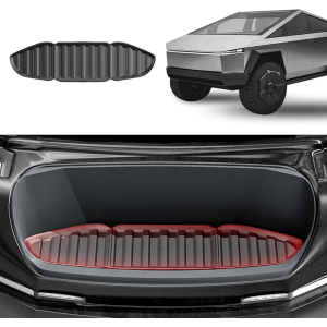 INAGOTAR 3PCS Trunk Bed Mat for Tesla Cybertruck Accessories,All-Weather Anti-Slip Cargo Liners for 2024 Cybertruck(Truck Bed Mat+Lower Mat+Frunk Mat)