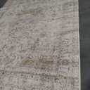 12x9 Washable Area Rug Beige Vintage Non Slip Soft Low Pile Rug for Living Room Bedroom Dining Room Office Distressed Oriental Indoor Large Throw Carpet for Home Decor