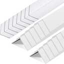 Sasylvia 20 Pcs Wall Corner Protector Guards, Vinyl 2-3/ 8 x 48 Inches Corner Trim Molding, Avoid Scratching Scuffs, Ease Install and Cleaning for Door Countertop Furniture Cabinet Protection, White