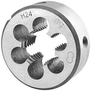 Burkit Metric M24 Round Threading Die, M24 x 3.0 Machine Thread Die Right Hand