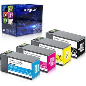 SJIC22P Pigment Ink Cartridge Kit Remanufactured Replacement for Colorworks TM-C3500 TM-C3510 TM-C3520 (C33S020577, C33S020581, C33S020582, C33S020583)