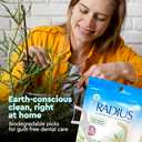 RADIUS Peppermint EcoClean Compostable Floss Picks Adult for Oral Care Boost Non Toxic Tooth & Gum Protection