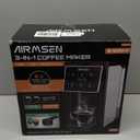 AIRMSEN Grind & Brew Coffee Maker with Built-in Grinder - Single-Serve Machine Compatible with K-Cup Pods & Ground Coffee, 1000W Fast 6-14oz Brew, Descaling Alert, Touchscreen & 50oz Removable Tank