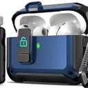 R-fun for AirPods Pro 3 Case (2025) Cover with Cleaning Kit, Military-Grade Heavy-Duty Drop-Resistant with Auto Pop-Up Lid for AirPods Pro 3rd Generation 2025 USB-C Charging Case, Blue