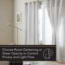 TOWN & COUNTRY LUXE Talia Double Layer Indoor Curtains, Sheer and Room Darkening Blackout, Grommet Top, Energy Efficient, 2-Pack Set, 52"x108", Cloud Grey