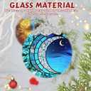 Blue Moonlight Ornament, Christmas Ornaments, Christmas Decorations for Tree, Stained Glass Ornament, Heirloom Keepsake, Gift Exchange, Gift Ideas, Bauble Present