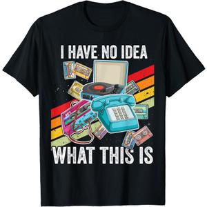 I Have No Idea What This is Kids 70s 80s 90s Theme Outfit T-Shirt, Small