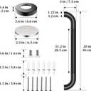 Anti-Slip Black Grab Bar 20 Inch, Grab Bar for Bathtub and Shower