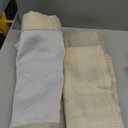 2 PC Valance for Window 10 Inch Length,Kitchen Window Valances Light Blocking,Burlap Linen Textured 104 Inch Wide 52x10 2 Panels Beige
