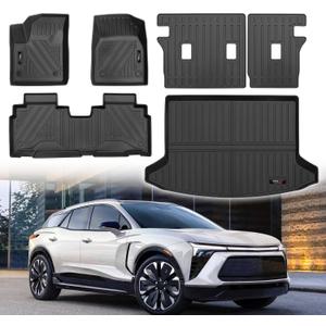 for 2024 2025 2026 Honda Prologue/Chevy Blazer EV (Not Blazer) Floor Mats Trunk Cargo Mat and Backrest Mats All Weather TPE for Honda Prologue Chevy Blazer EV Accessories (Full Set)
