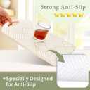 Shelf Liners for Kitchen Cabinets 12in x 20FT, Non Adhesive Cabinet Liner Strong Non-Slip Thickened Gold Geometric Drawer Liner, Easy to Clean for Shelf, Cabinet with Knife and Tape Measure, 12"W x 236.2"L