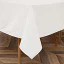 Majestic Giftware PVC Faux Leather Rectangle Tablecloths | (TCE12-54200), Ivory, 54 x 200