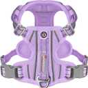 BARKBAY Dog Harness No Pull with ID Tag Pocket - Heavy Duty, Reflective, Easy Control for Large Dogs(Violet Purple,S) (Chest:19.5-26))