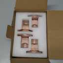 4PCS Pale Pink Taper Candle Holders, Glass Crystal Candlestick Holders Bulk, Clear Candle Holders for Dining Table Centerpiece