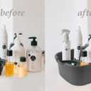 Cleaning Caddy Organizer with Handle,Plastic Cleaning Supplies Basket,Shower Caddy/Storage Basket/Tote Portable for Bathroom, Tool, Garden, Kitchen(2 Pack, Gray)