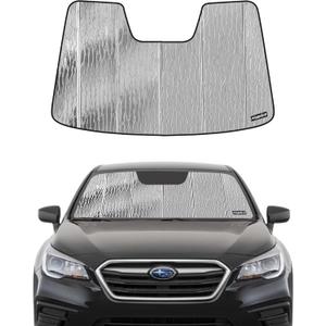 Windshield Sun Shade for Subaru Legacy/Outback 2015-2019,with Eyesight Driver Assist System,Front Window Sunshade Shield,2-in-1 Reflective Sun Shade,Silver for Summer, Black for Winter