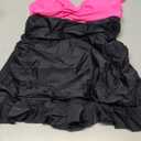 Blooming Jelly Women One Piece Swimsuits Swim Dress Tummy Control Bathing Suits V Neck Ruffle Skirt Swimwear (Large, Hot Pink Black)