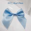 BRIDE Letter Balloons Blue Bows, 40" White BRIDE To Be Balloons for Beach Bach,Bachelorette,Last Toast On Coast,Beach Bridal Shower,Seashells Wedding Decoration,Girls Something Blue Engagement Party