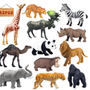 RUSON 11 Pcs Realistic Jungle Animal Figurines, Safari Animals Figures Toys Cake Topper Plastic African Wild Zoo Animals Playset Party Supplies for Kids Toddlers