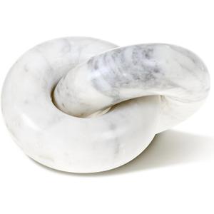 Sculptural Marble Knot That Instantly Elevates Your Shelf Styling - 6" Accent Piece for Coffee Tables, Bookshelves & Entryway Decor