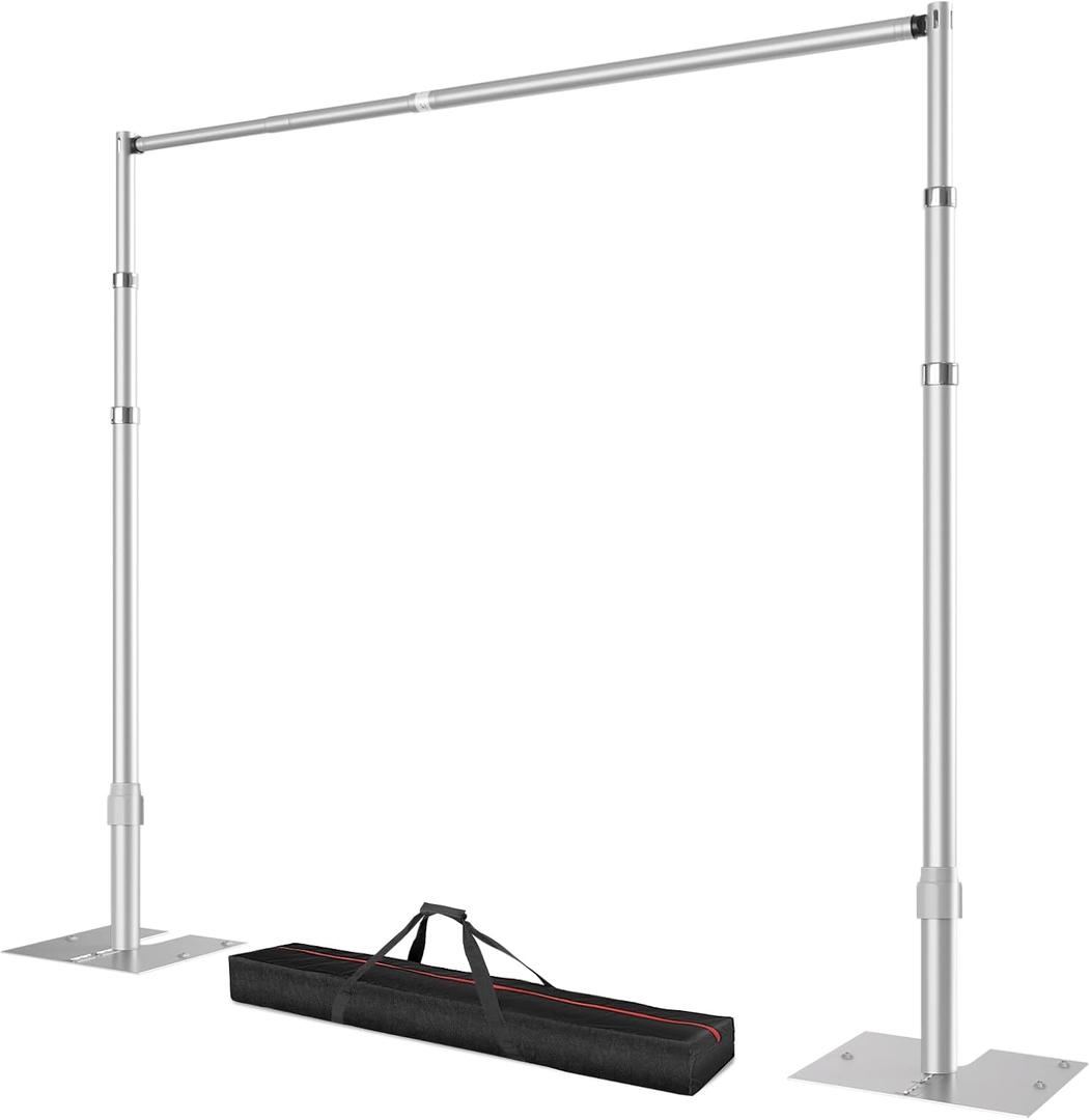Pipe and Drape Backdrop Stand, 12x10ft Heavy Duty Adjustable Background Frame with Metal Base, Back Drop Holder for Parties Photography Wedding Photoshoot Decoration