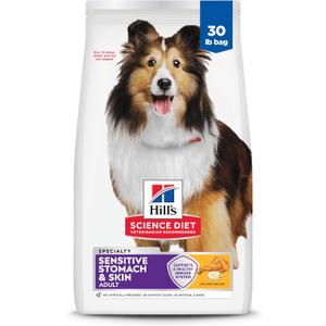 Hill's Science Diet Adult Sensitive Stomach & Skin Dry Dog Food, Chicken, 30 lb. Bag (EXP 01/30/27)