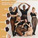 MERYLURE Fleece Lined Tights Women Fake Translucent Winter Warm Thick Pantyhose Thermal Sheer Leggings for All Skin Tone (Honey)