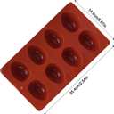 2Pcs 8-Cavity Silicone Easter Egg Molds, Egg Shaped Cake Pop Mold, Baking Supplies for Making Chocolate Jello Candy