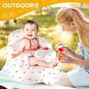 Inflatable Baby Seat for Babies 4-36 Months, Tooktro Blow Up Floor Chair with Built-in Air Pump for Sitting Support, Perfect for Summer and Beach Travel, Inflatable Baby Chair (Olive)