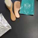 Baby Hair Brush and Comb Set, Natural Wooden Soft Goat Bristles Brush for Newborns & Toddlers, Cradle Cap Care, Baby Registry Gift