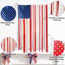 4th of July Decorations, 4 x 2.4 Ft Memorial Day American Flag Banner, Vintage Independence Day Rag Flag Accessories for 250th Anniversary Decor Home Outdoor Porch Yard Party Supplies