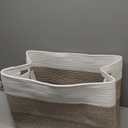 OIAHOMY 108L Large Cotton Rope Basket, Rectangle Woven Baskets for Storage, Nursery Blanket Storage Living Room, Toy Basket With Handle-25x16x16-Gradient Yellow