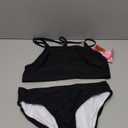 Kanu Surf Girls' Waverly UPF 50 Beach Sport Criss-Cross Tankini 2-Piece Swimsuit (14, Drop Needle Solid Black)