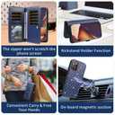 Phone Case for Samsung Galaxy S20 FE 5G 6.5 inch Zipper Wallet Cell Cover Screen Protector Crossbody Strap Bling Flip Credit Card Holder S 20 EF UW S20FE5G S20FE 20S S2O Fan Edition Women, Dark Blue