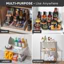 HOLDN' STORAGE Hard Plastic Liner for Pull Out Shelf, Fits Pull Out Cabinet Organizer 21" W x 20" L - Shelf Protector Liner, Clear Frosted