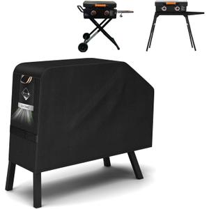 KINGLY Griddle Cover for Blackstone 22/17 Inch Griddle with Hood & Stand, Rip-Proof Heavy Duty, Waterproof UV & Fade Resistant, Velcro Strap & Air Vent