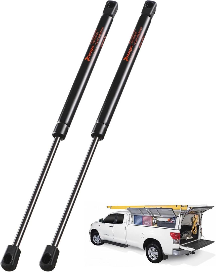 C16-02648 17 inch Gas Strut 35 lb 155 N Per Prop, Gas Spring Shock Lift for Leer Camper Shell Window Canopy Door Pickup Truck Cap Weatherguard Truck Toolbox Boat Hatch Door(2 Pack)