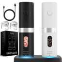 Home Hero Electric Salt and Pepper Grinder Set - Automatic Salt and Pepper Grinder Set Rechargeable. Electronic Salt and Pepper Shakers with LED Light, Electric Pepper Grinder & Salt Grinder, Set of 2