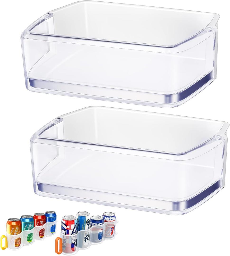 (2 PACK) Upgraded DA97-08406A, DA97-08406B/C Right Refrigerator Door Shelf Replacement for RF4287HARS/XAA, RF4289HARS/XAA Samsung Fridge Shelf AP4578480,DA63-05391/05392B Refrigerator Door Bin Part