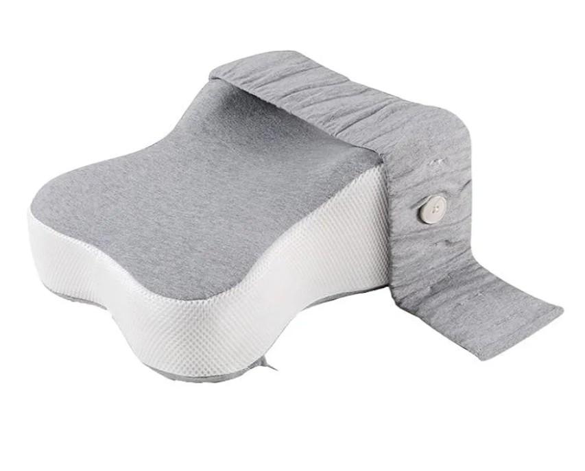 Comfort Knee Pillow for Side Sleepers – Memory Foam Leg Pillow for Hip, Back, and Sciatica Pain Relief, Ergonomic Dual Concave Design with Adjustable Strap