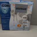 EZ-CHILL 16" Oscillating Pedestal Fan with Folding Base - White