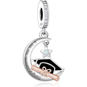 925 Sterling Silve 2026 Graduation Charms Fit Bracelets Necklaces