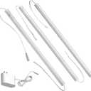 Motion Sensor Under Cabinet Lighting Indoor Plug in, 16" 12V LED Under Counter Lights Super Bright Magnetic for Kitchen/Hallway/Toilet/Garage/Closet(Cold White/6000K, 3 Pack)